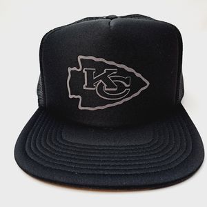 Kansas City Chiefs Foam Trucker Mesh Snapback Cap Hat Black New